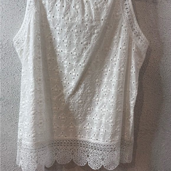 Adiva Tops - Adiva White Lace Tank Top